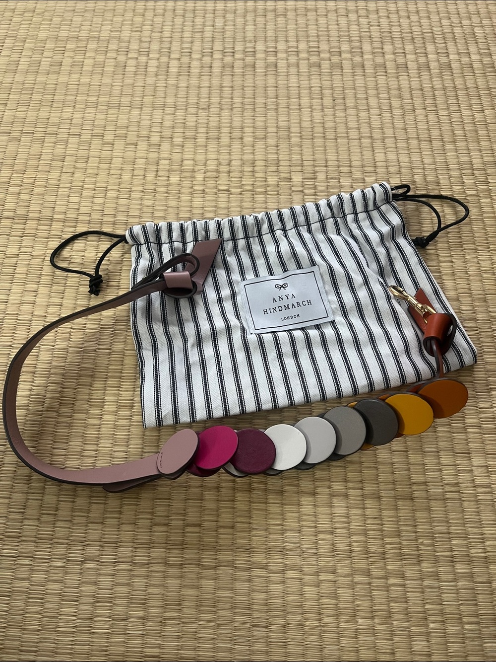 Anya Hindmarch Multicolor Leather Disc Accent Strap